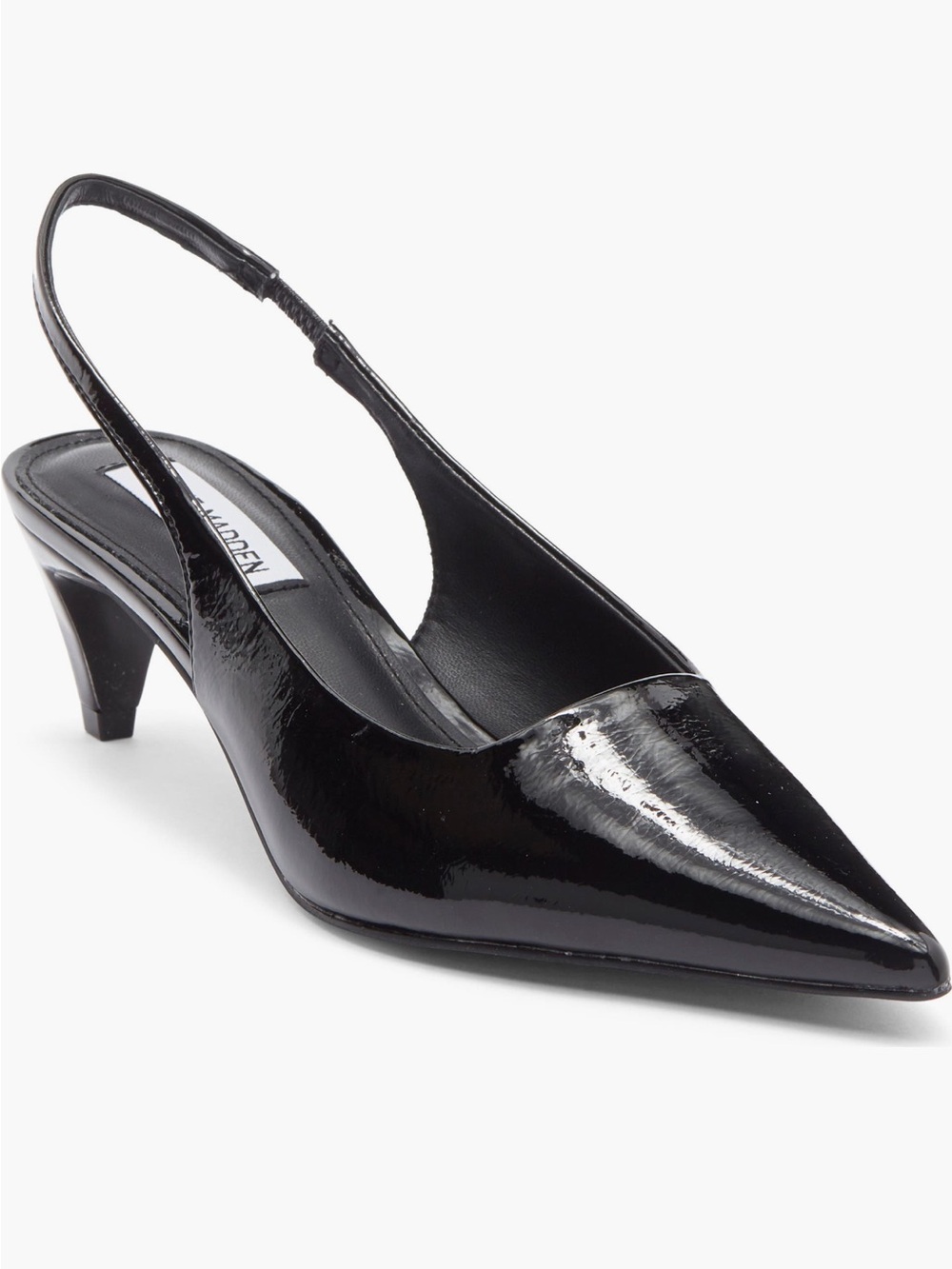 NEW Steve Madden Alynna Slingback Pump in Black Patent